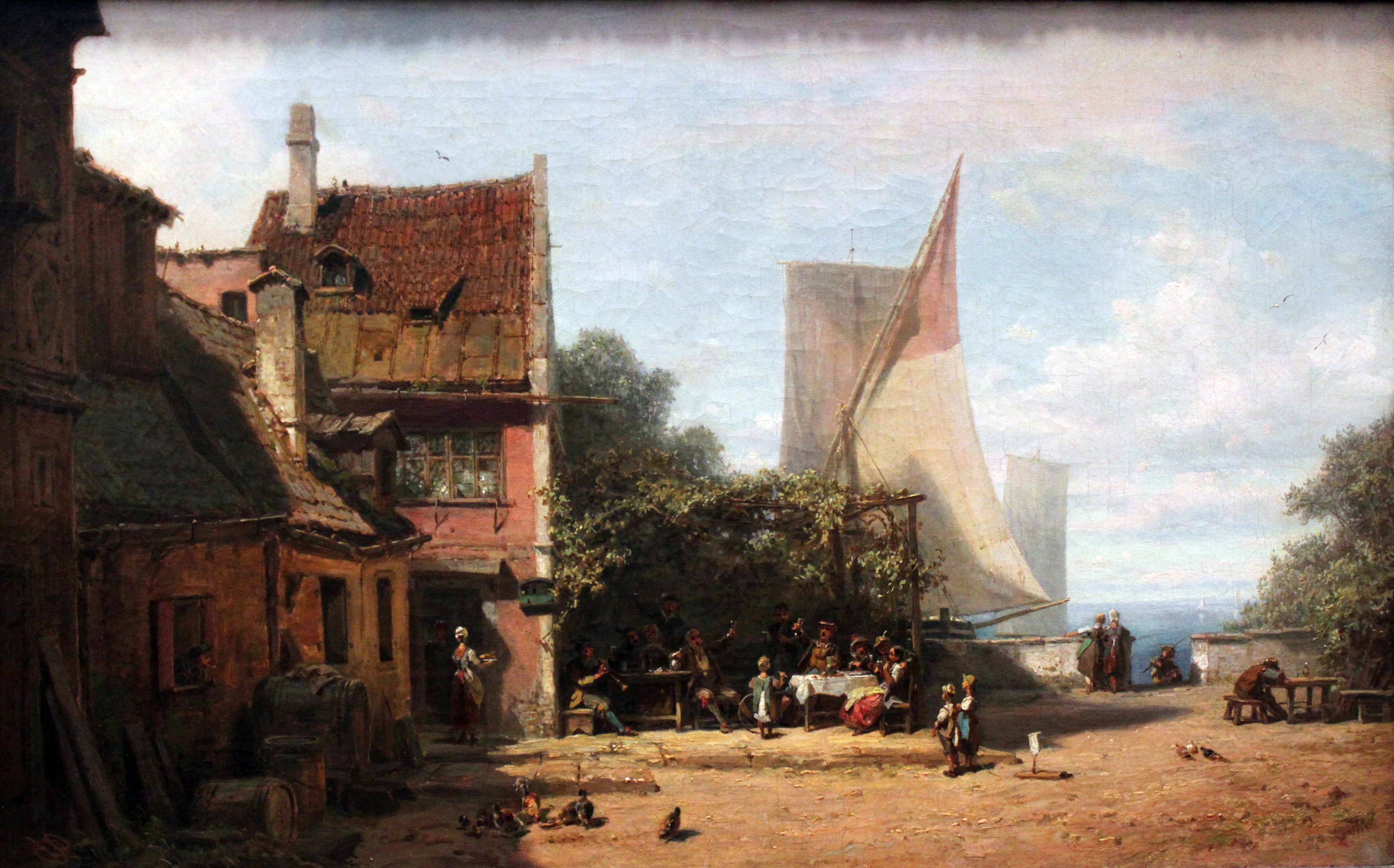 Antica taverna vicino al lago Starnberger - Carl Spitzweg