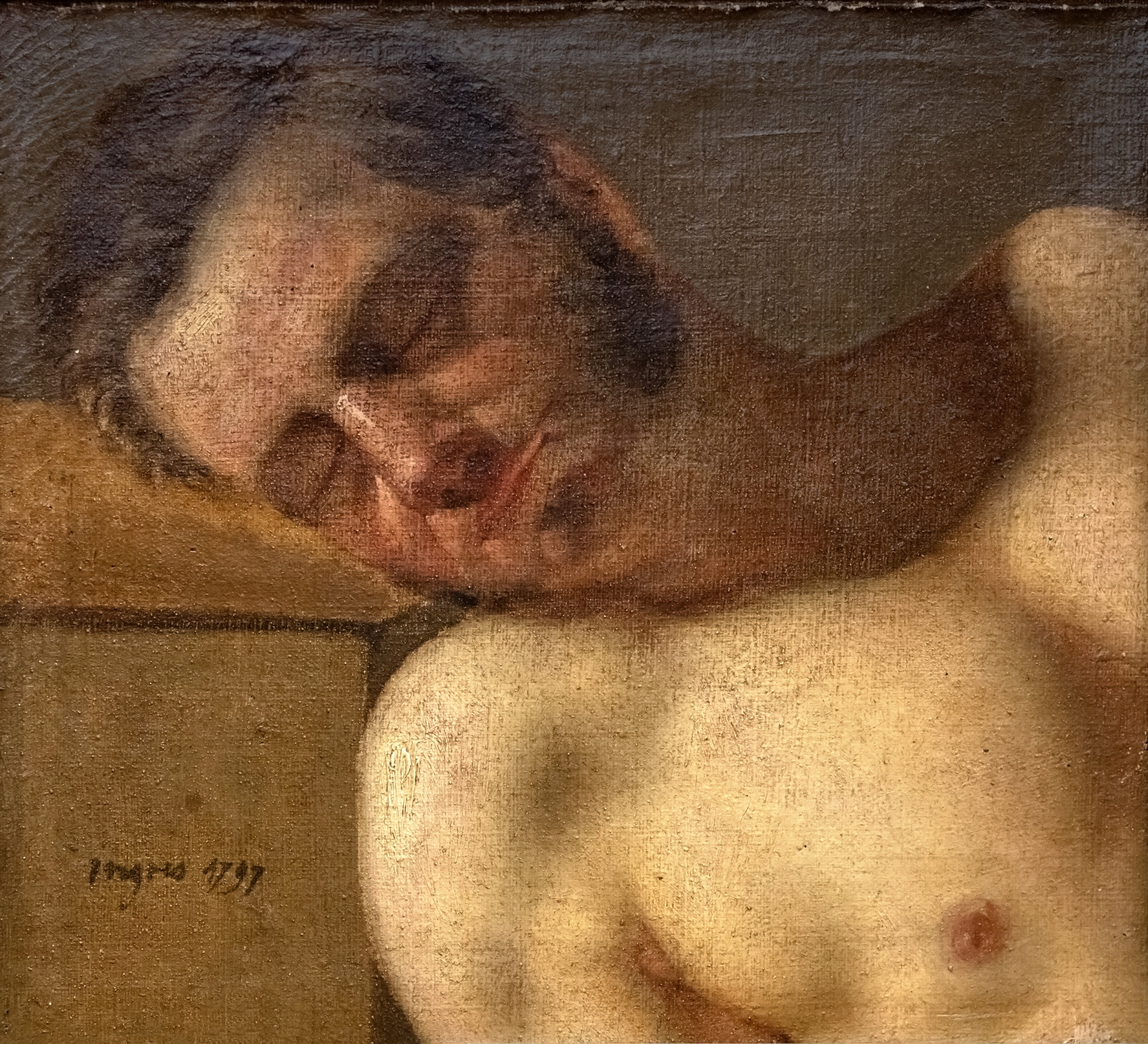 Studio di testa e torso di uomo - Jean-Auguste-Dominique Ingres