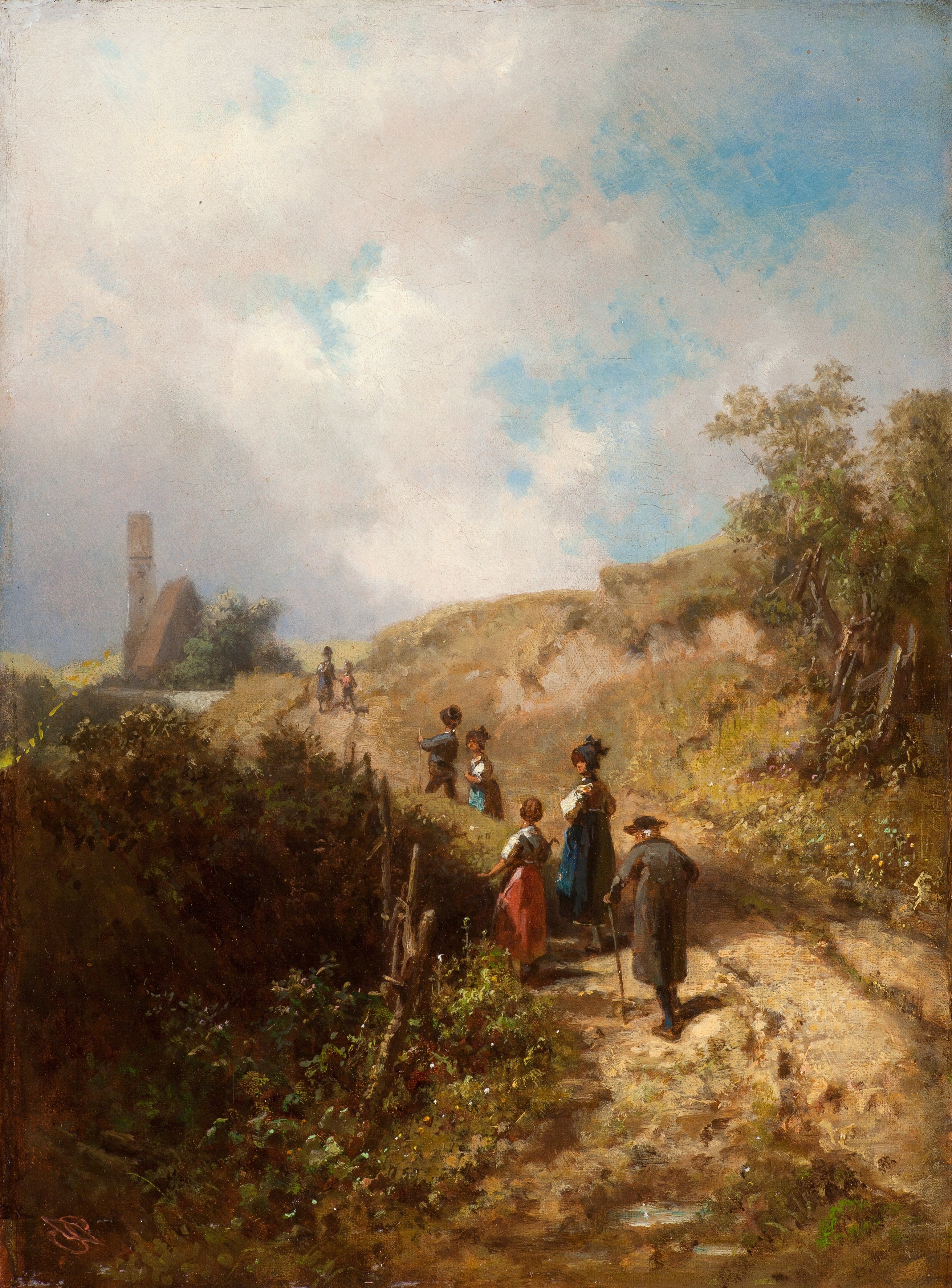 Il sentiero verso la Chiesa - Carl Spitzweg