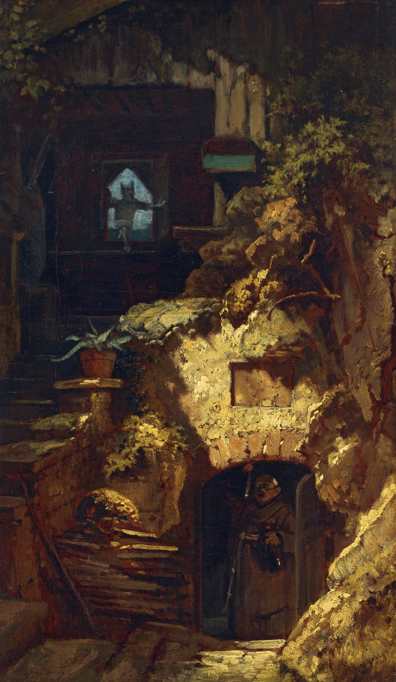 L'eremita e il diavolo - Carl Spitzweg