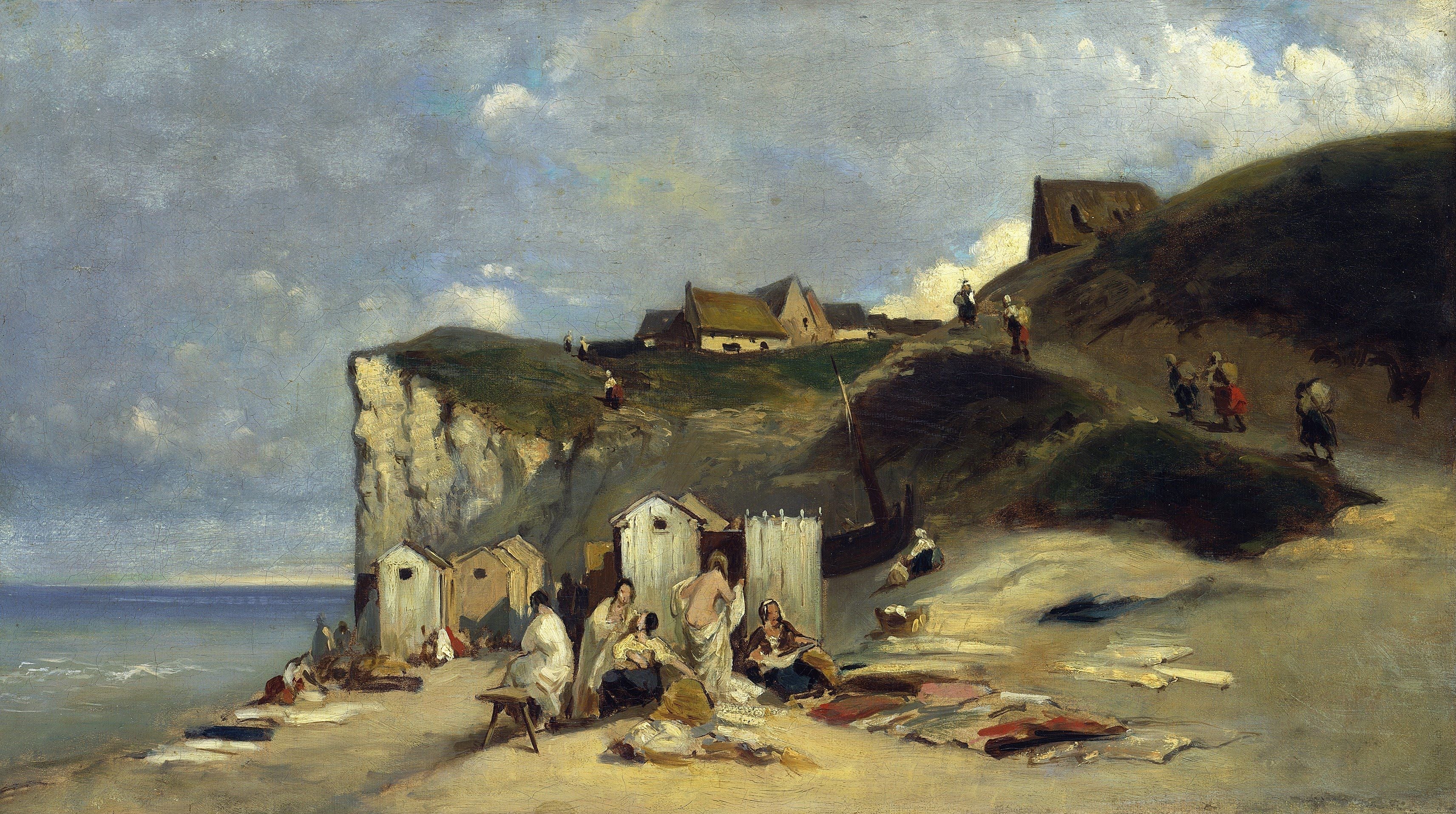 Bagno di donna a Dieppe I - Carl Spitzweg