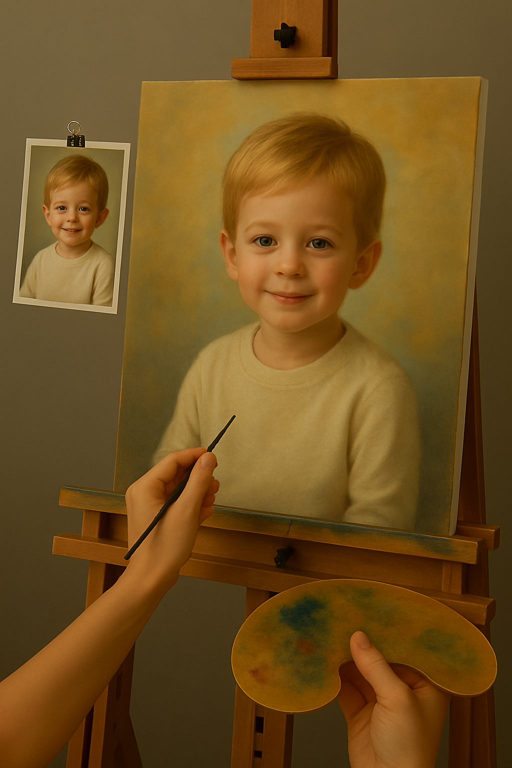 🎨 Quadro personalizzato per bambini – Pittura a olio unica