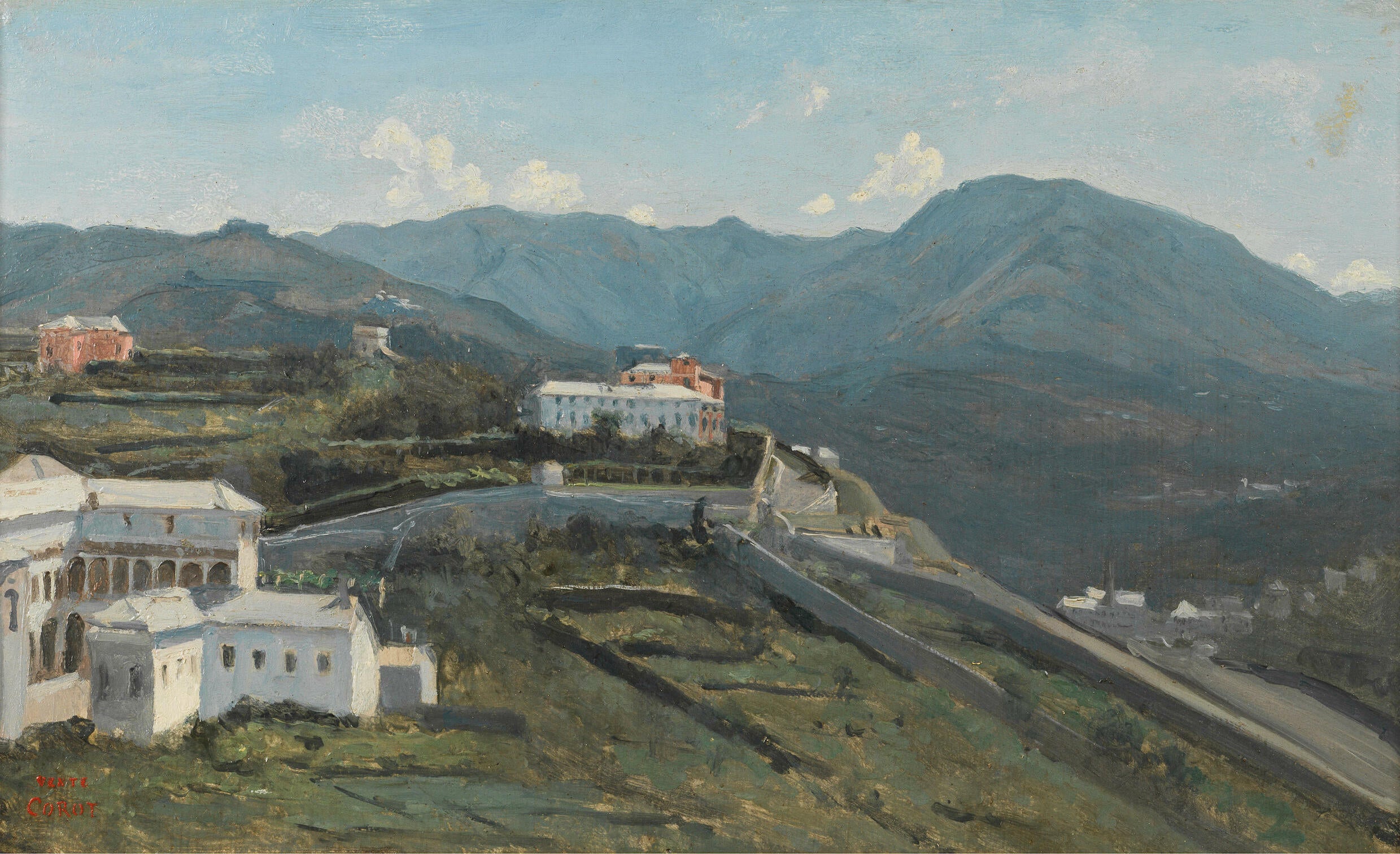 Gênes. Un bout de la ville et des Apennins - Jean-Baptiste Camille Corot