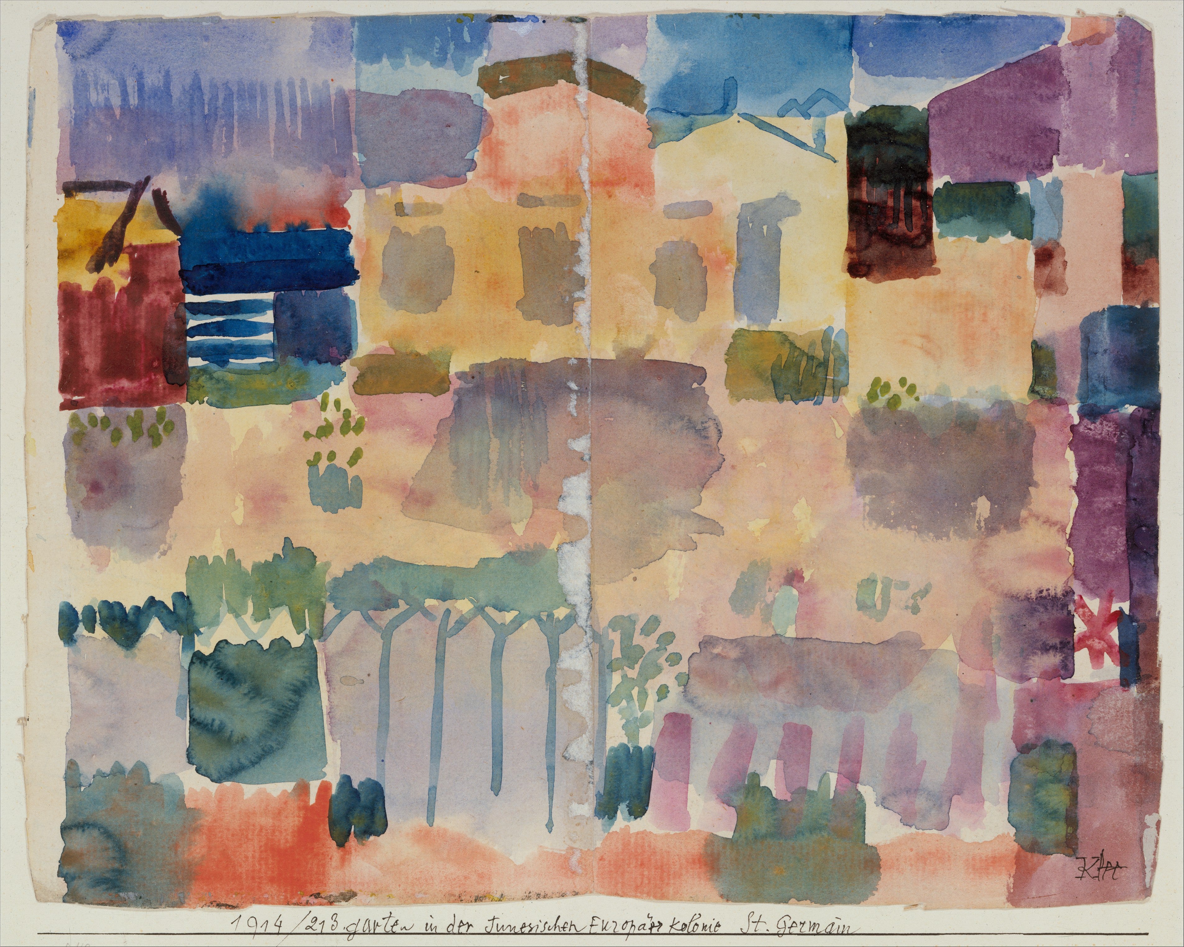 Giardino a Saint-Germain, il quartiere europeo vicino a Tunisi - Paul Klee