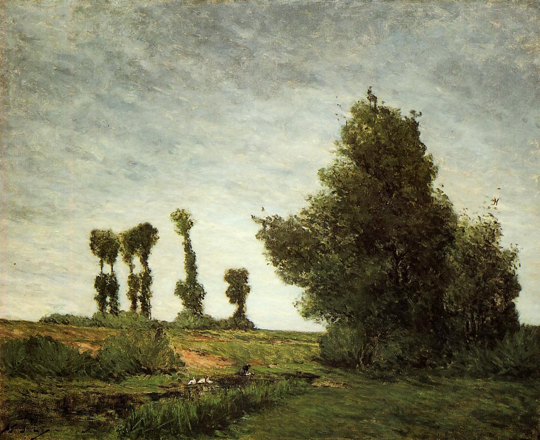 Paesaggio con pioppi - Paul Gauguin