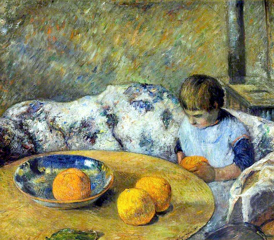 Interno con Aline Gauguin - Paul Gauguin