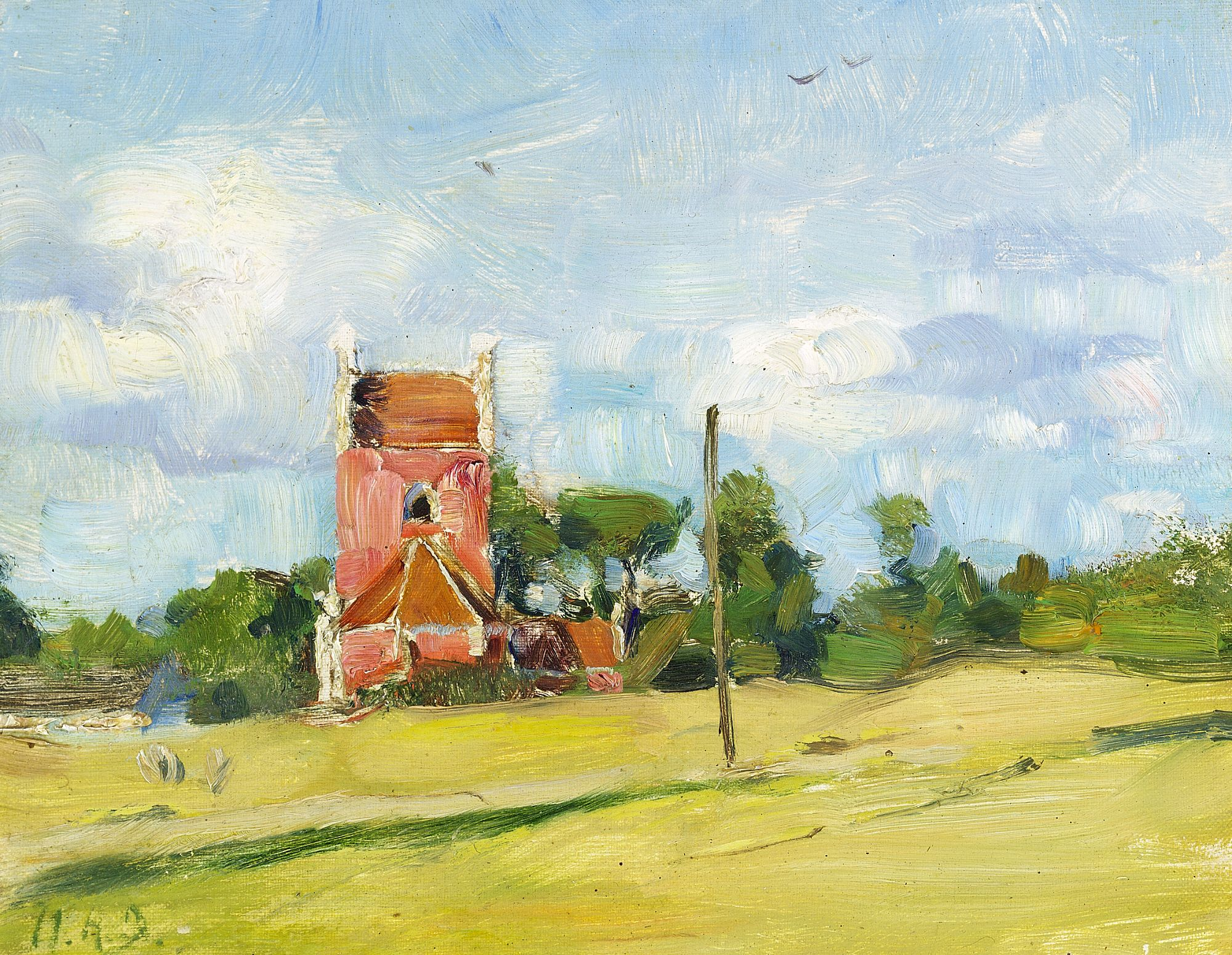 Église de Byrum sur l'île de Læsø, au Danemark. - H. A. Brendekilde