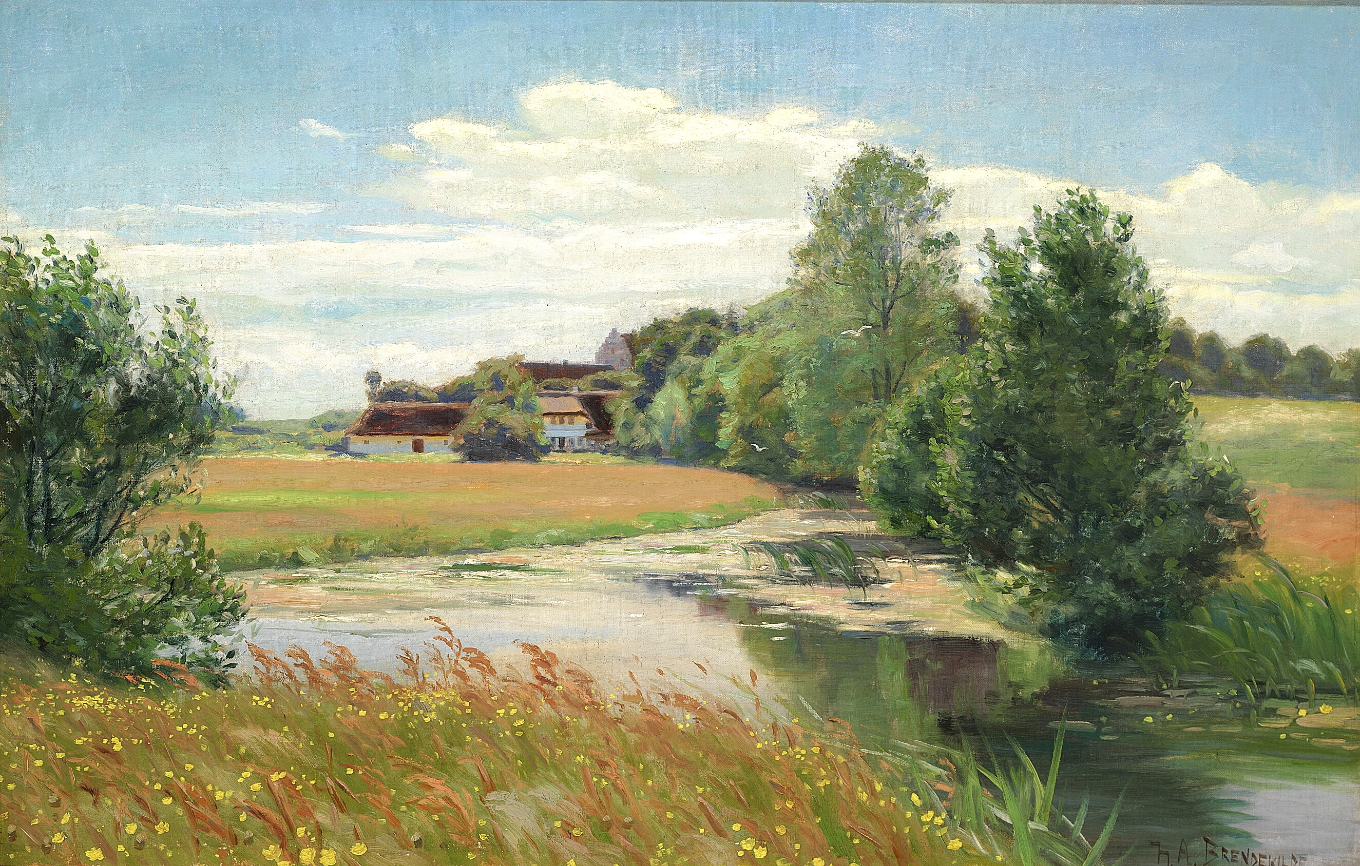 Le presbytère de Dalum sur l'île de Fionie. - H. A. Brendekilde