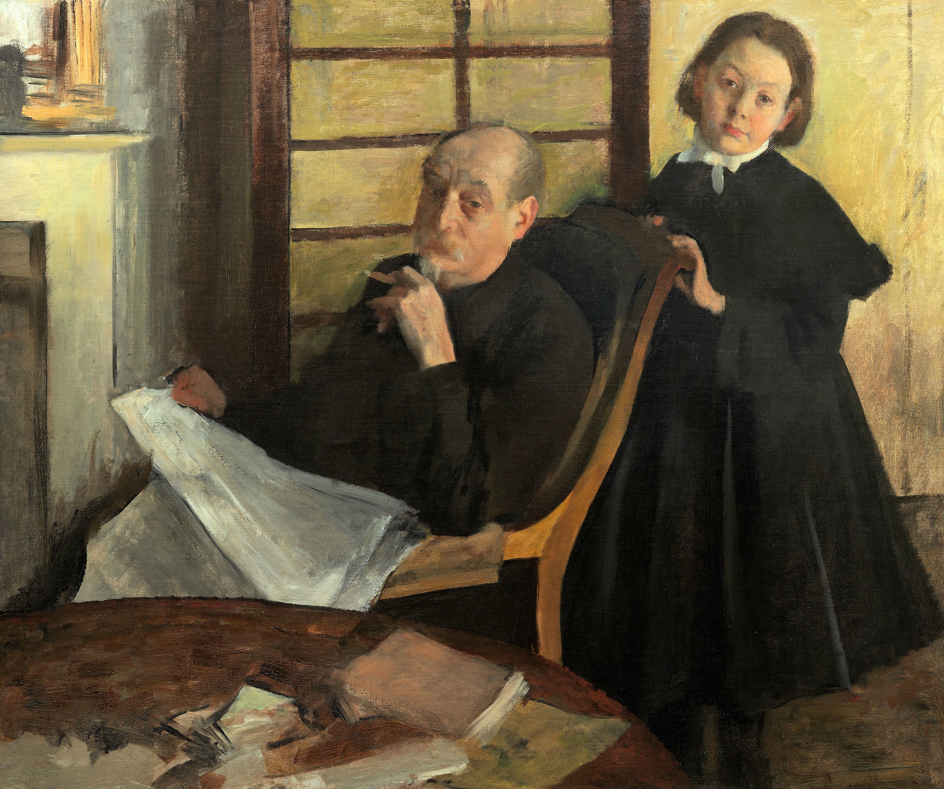 Reproduction du tableau « Henri Degas et sa nièce Lucie Degas (l'oncle et la cousine de l'artiste) - Edgar Degas » par Alpha Reproduction en peinture à l’huile