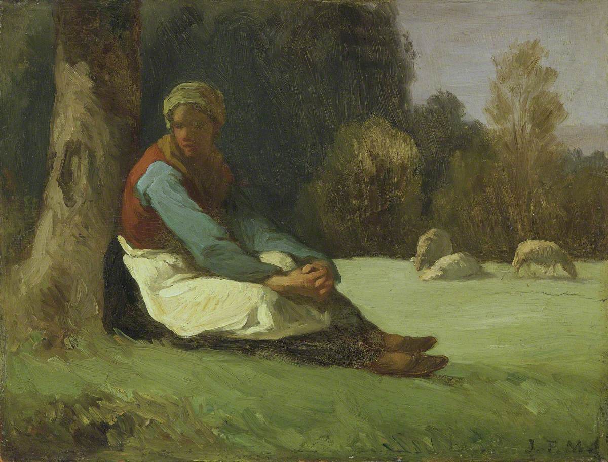 Bergère assise - Jean-François Millet
