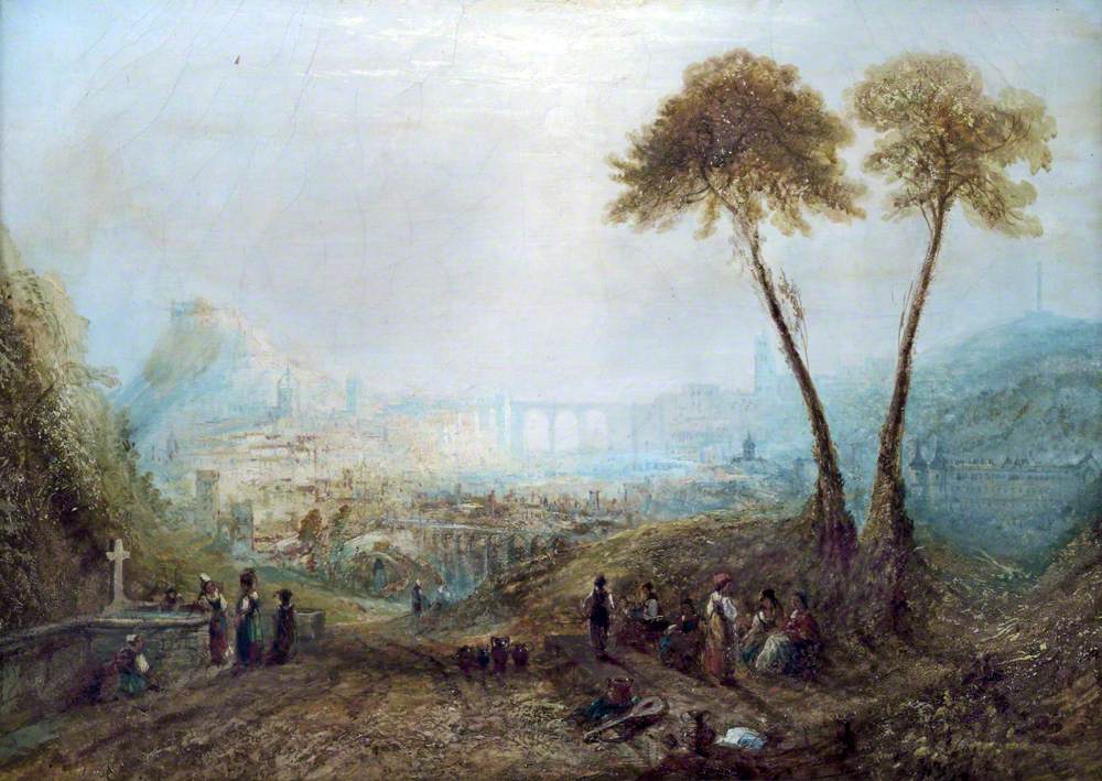 Reproduction du tableau « Scene in Southern France - J. M. W. Turner » par Alpha Reproduction en peinture à l’huile