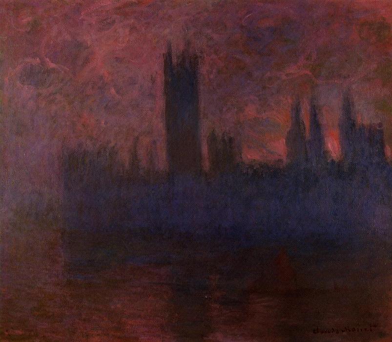 Le Camere del Parlamento, Sinfonia in Rosa - Claude Monet