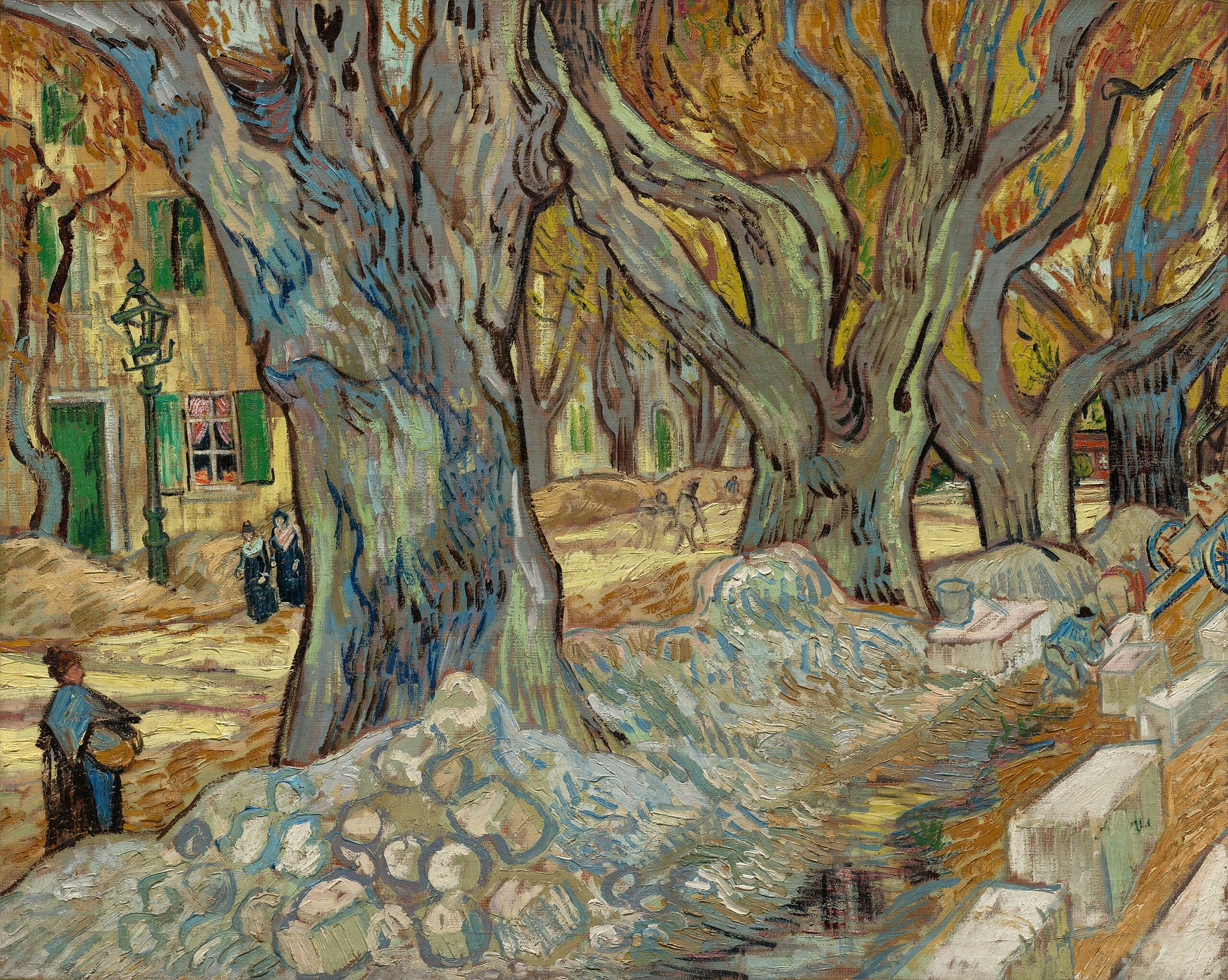 I grandi platani (Lavoratori della strada a Saint-Rémy) - Vincent van Gogh