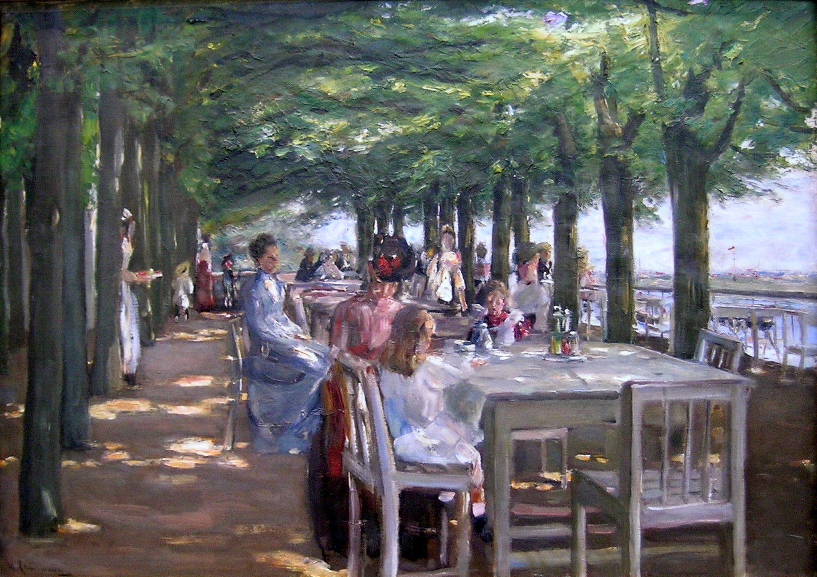 La terrazza dell'hotel Louis C. Jacob a Nienstedten sul Elba - Max Liebermann