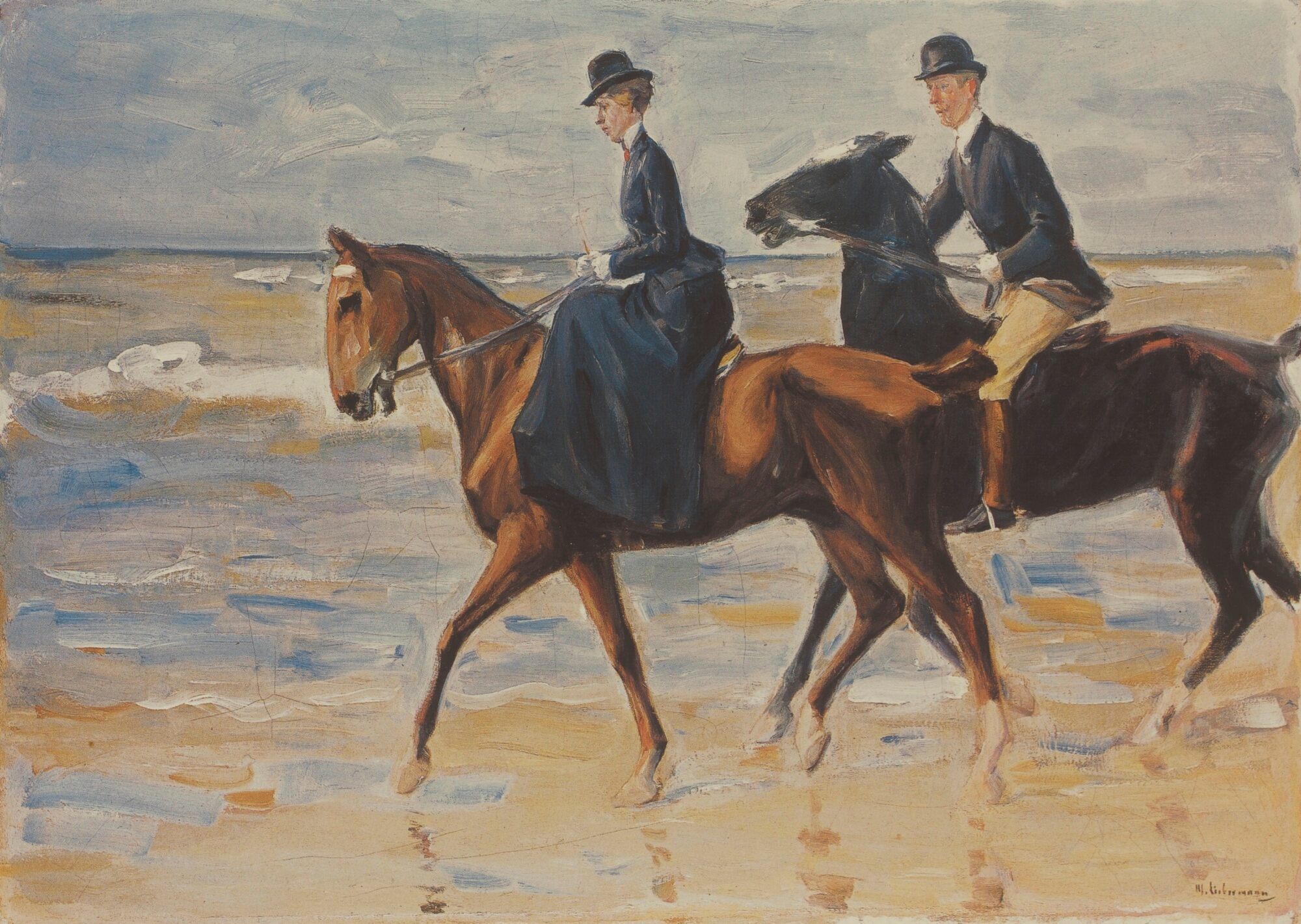 Due cavalieri sulla spiaggia - Max Liebermann