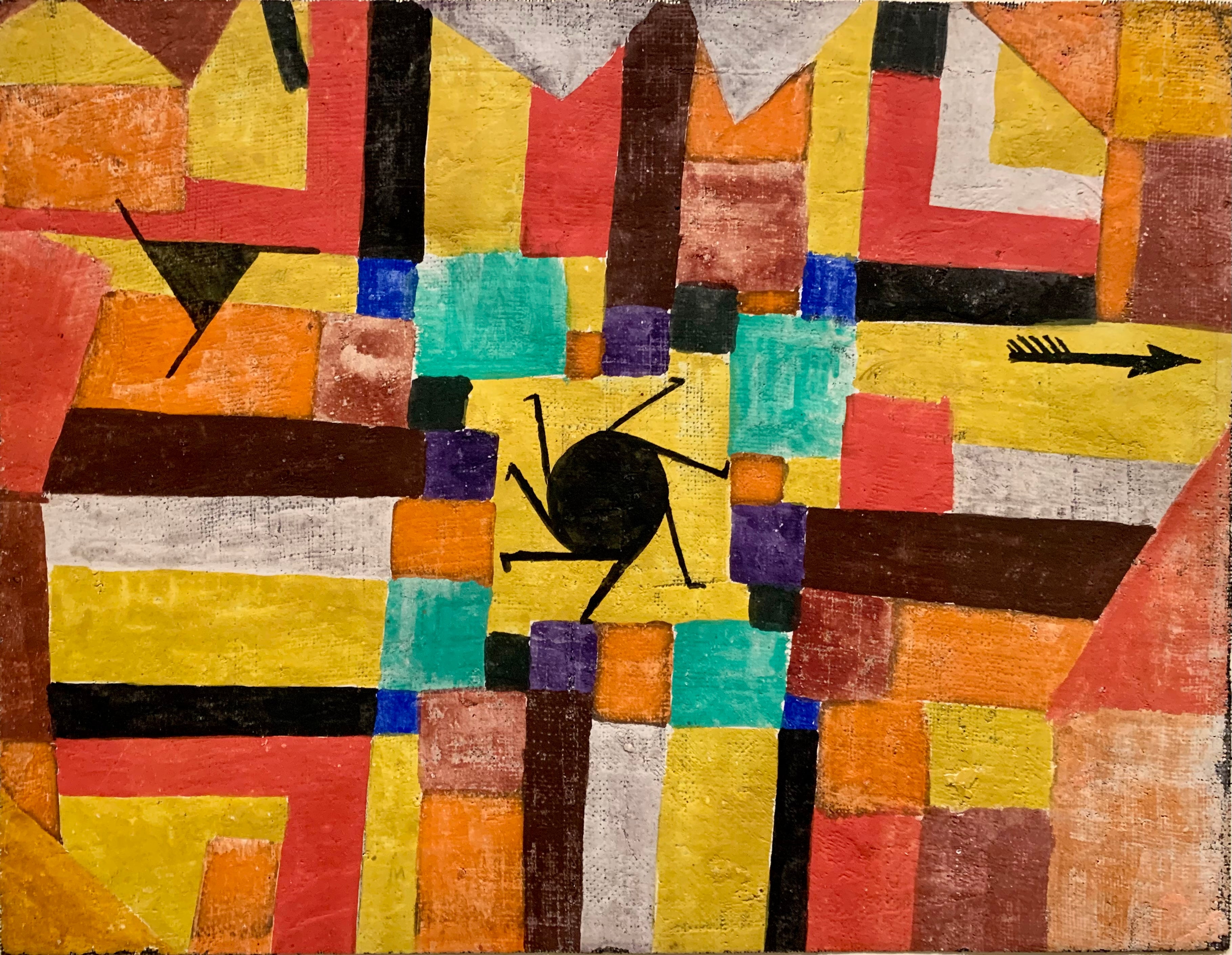Con il sole nero che gira e la freccia - Paul Klee