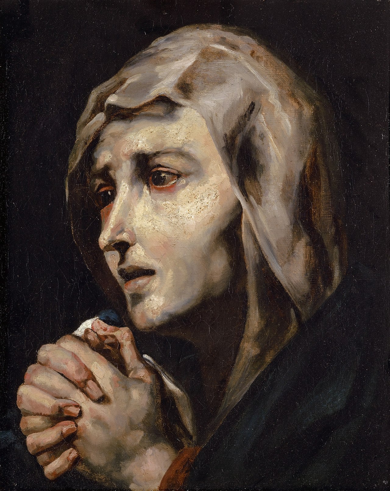 Reproduction du tableau « Mater dolorosa, copie d'après Ribera - Théodore Géricault » par Alpha Reproduction en peinture à l’huile