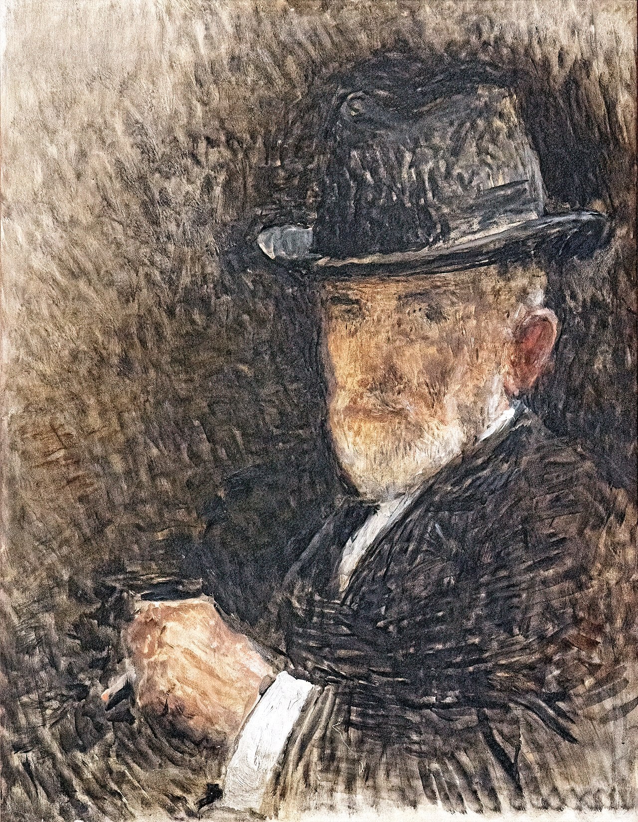 Portrait de l'artiste au chapeau - Léon Bonnat
