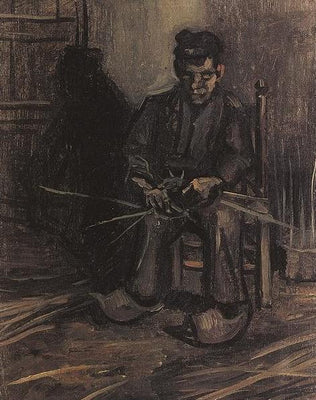 Contadino che fabbrica un cesto - Vincent van Gogh