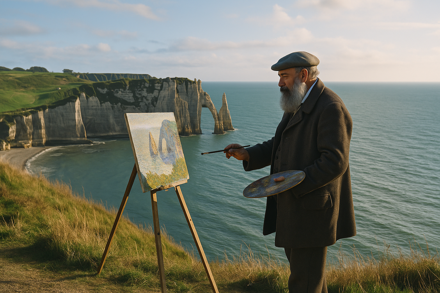 Claude Monet a Étretat: Un capolavoro impressionista tra cielo, mare e scogliere