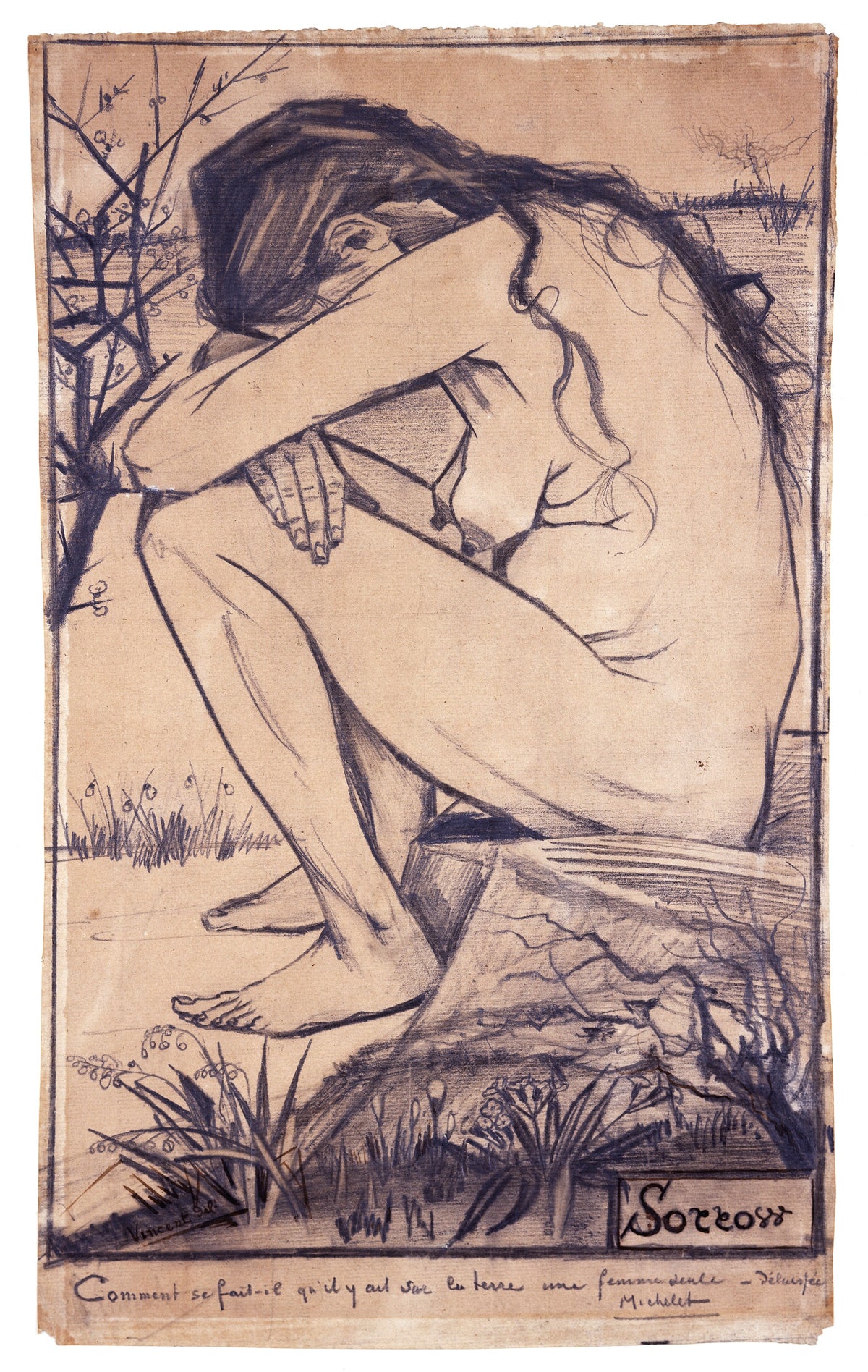 Vincent van Gogh, Sorrow, dessin de Sien Hoornik, La Haye, 1882