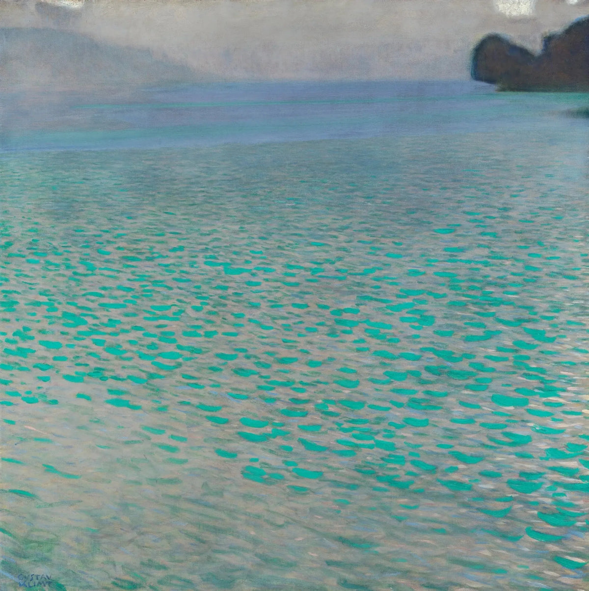 Attersee de Gustav Klimt, paysage de lac pour un guide sur les paysages de Klimt