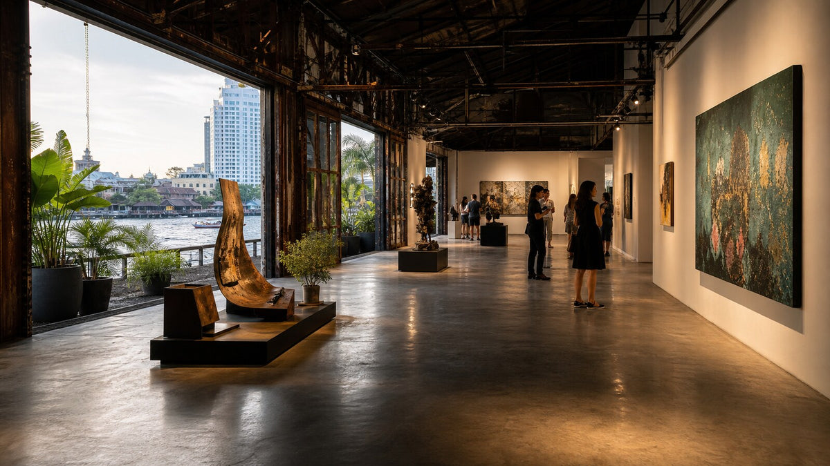 Galerie d’art contemporaine au bord du Chao Phraya à Bangkok