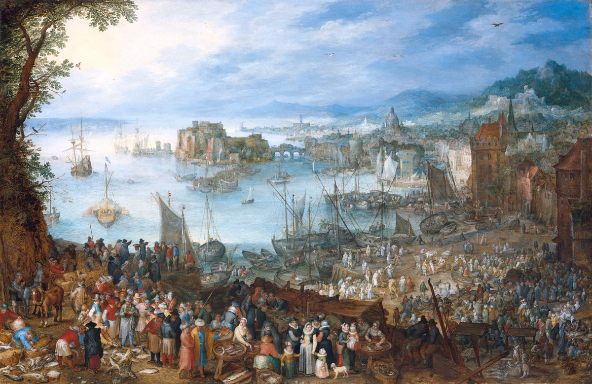 Le Grand Marché aux poissons, peinture de Jan Brueghel l’Ancien