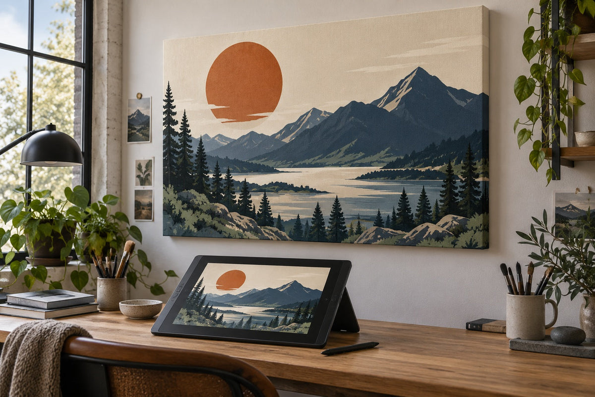 Illustration IA : du dessin numérique à l’impression sur toile