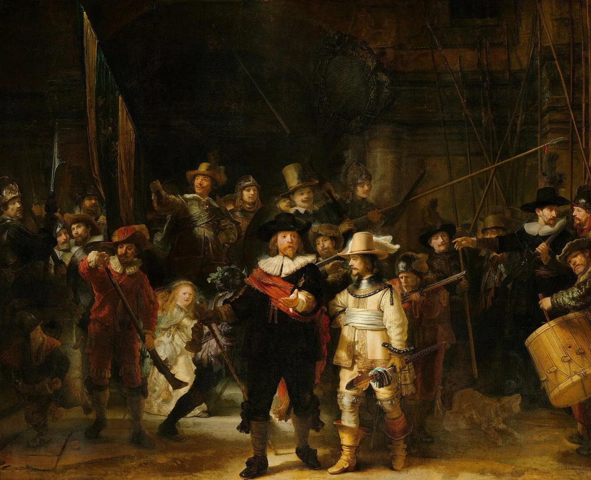 La Ronde de nuit de Rembrandt, œuvre majeure du portrait collectif