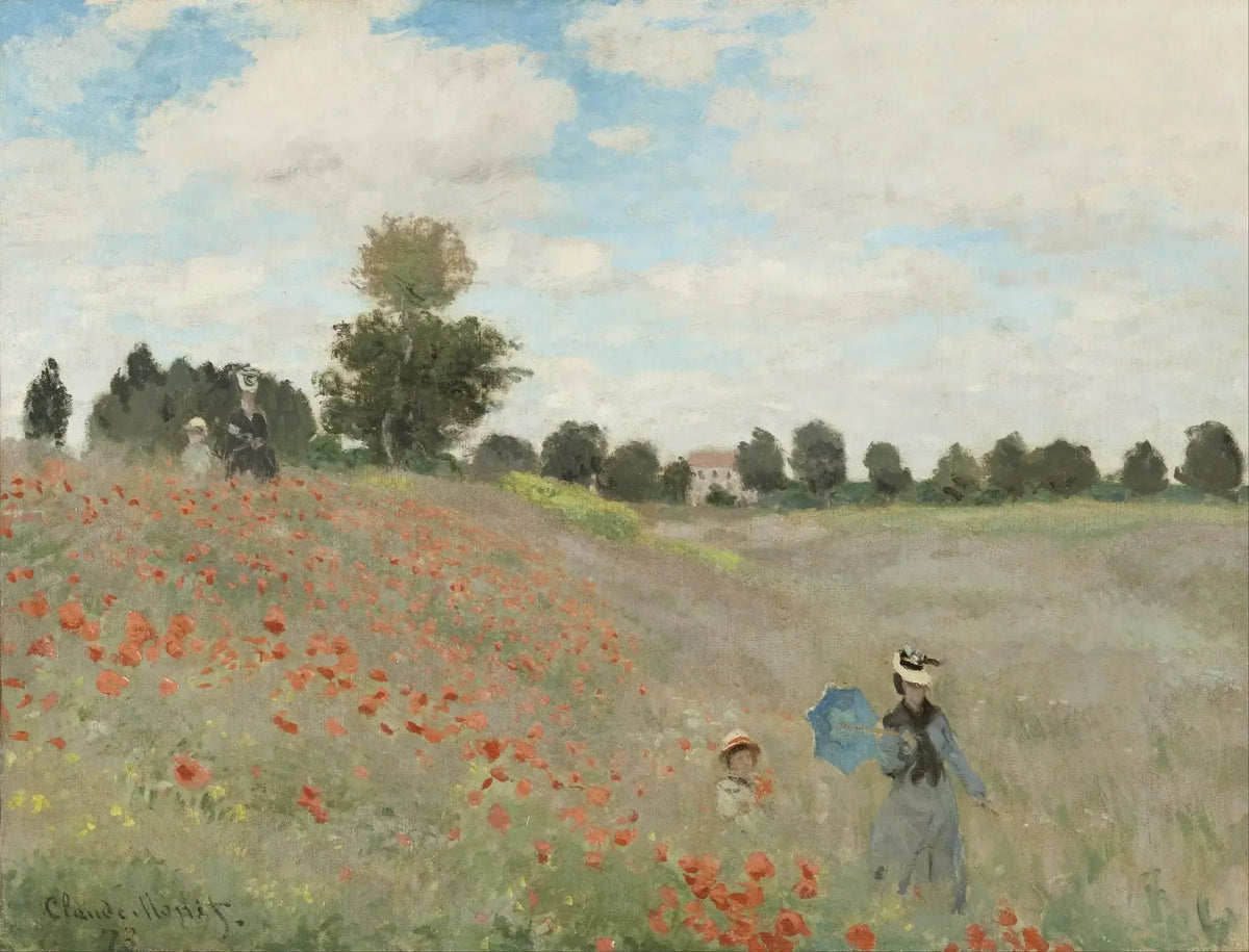 Les Coquelicots - Claude Monet, reproduction peinte à la main à l'huile sur toile par Alphà Reproduction