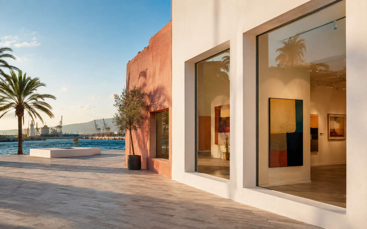 Galeries d’art contemporain au bord du port de Málaga