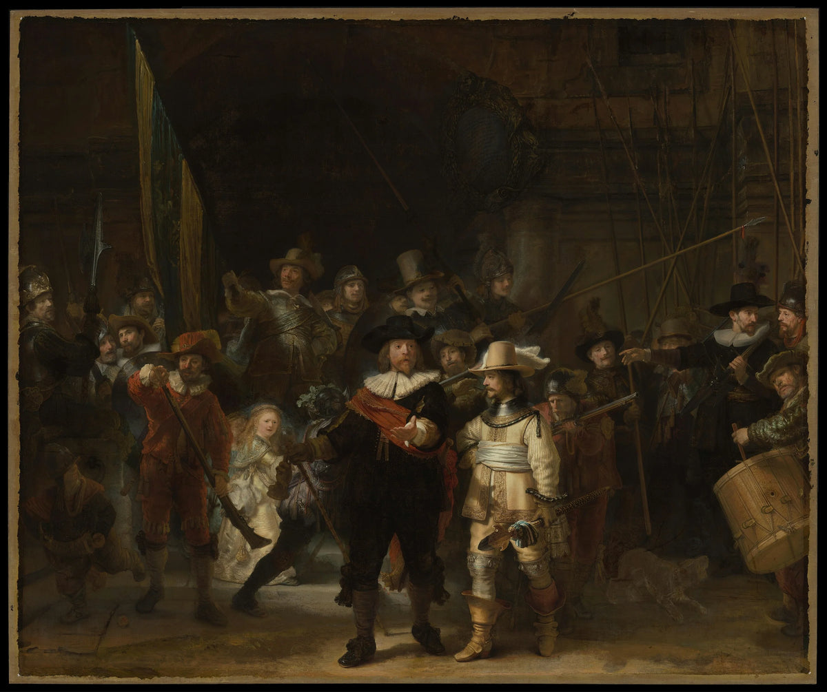 La Ronde de nuit, exemple majeur du clair-obscur de Rembrandt