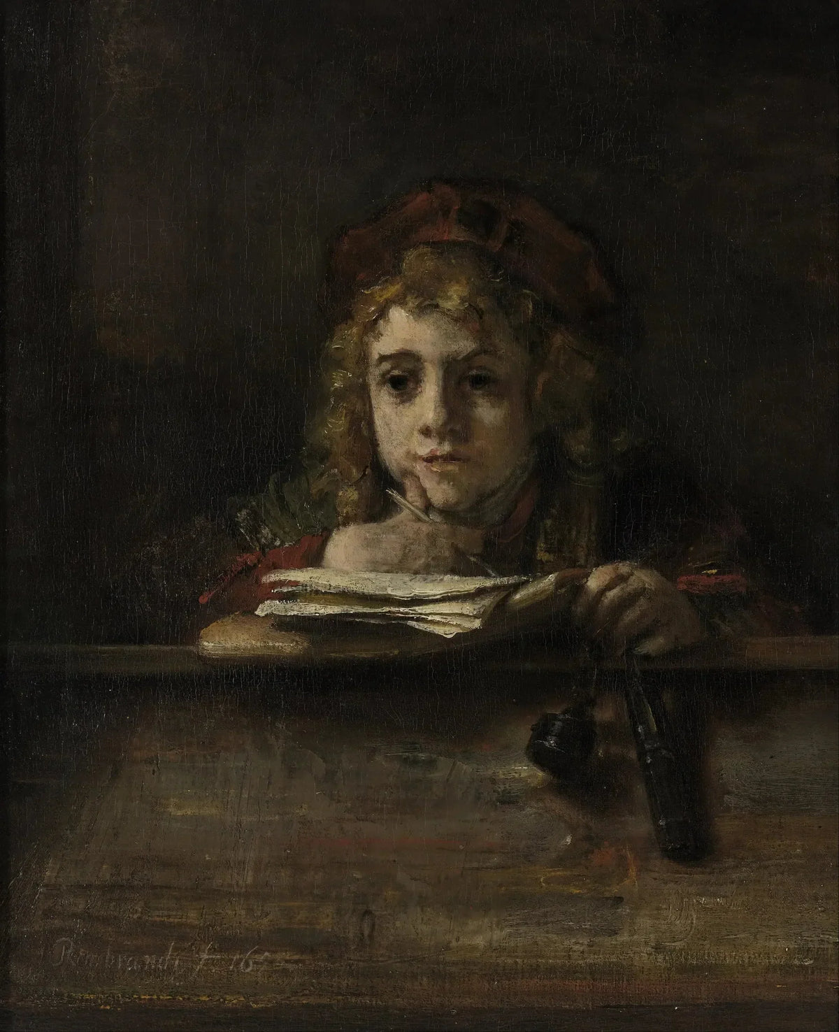 Titus à son bureau, portrait du fils de Rembrandt