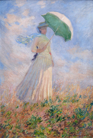 Donna con ombrello rivolta verso destra - Claude Monet