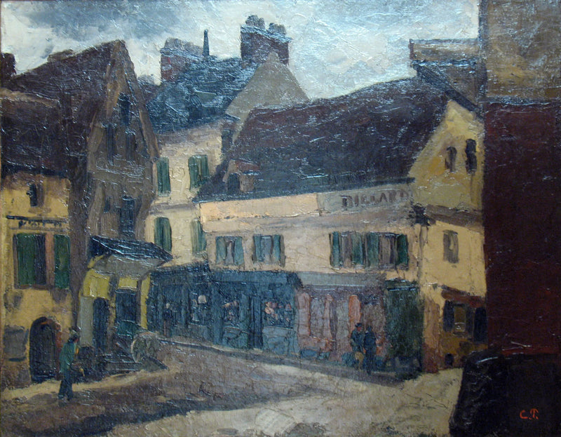 Una Piazza a La Roche-Guyon - Camille Pissarro