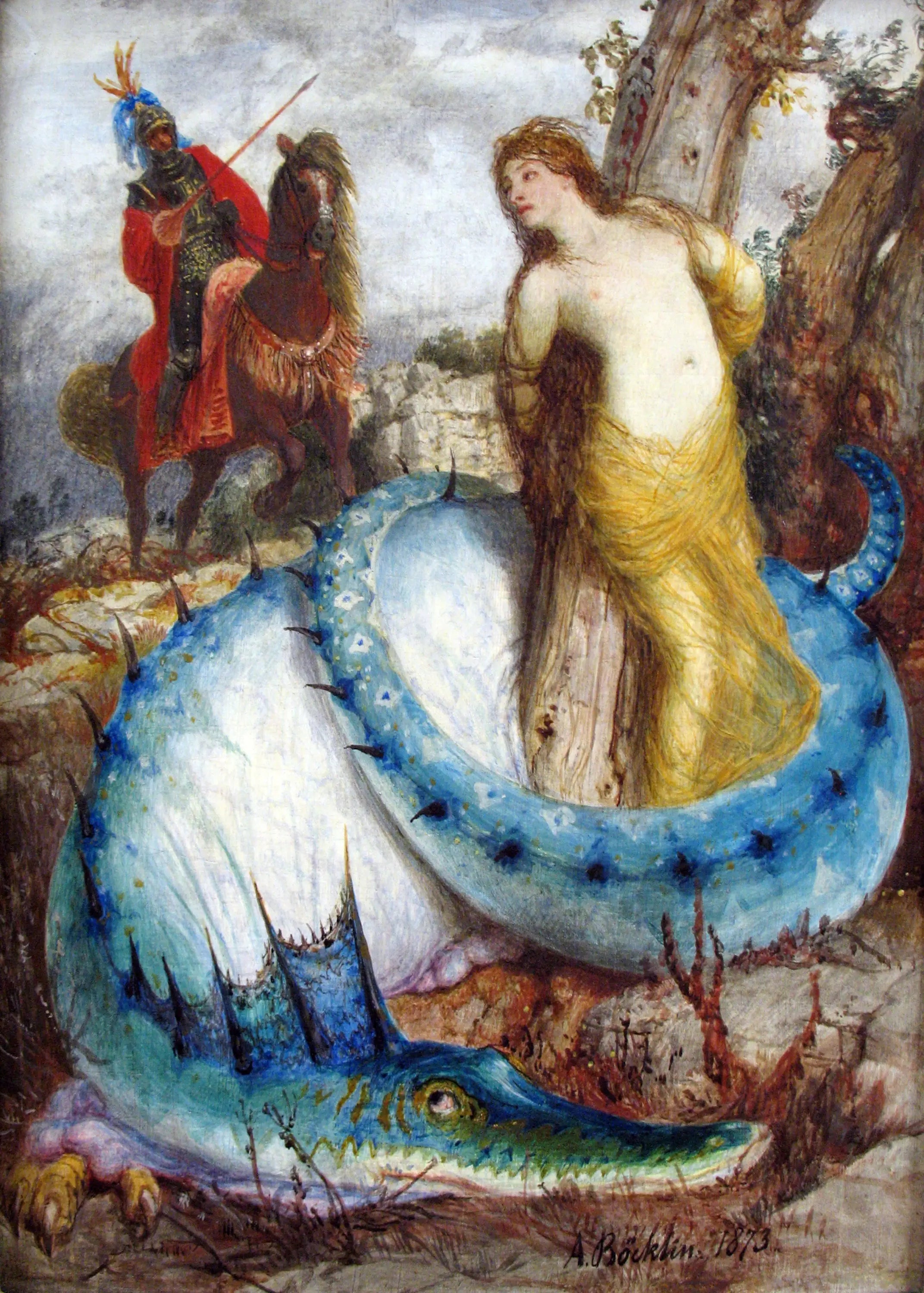 Roger libérant Angelica - Arnold Böcklin - Alpha Reproduction