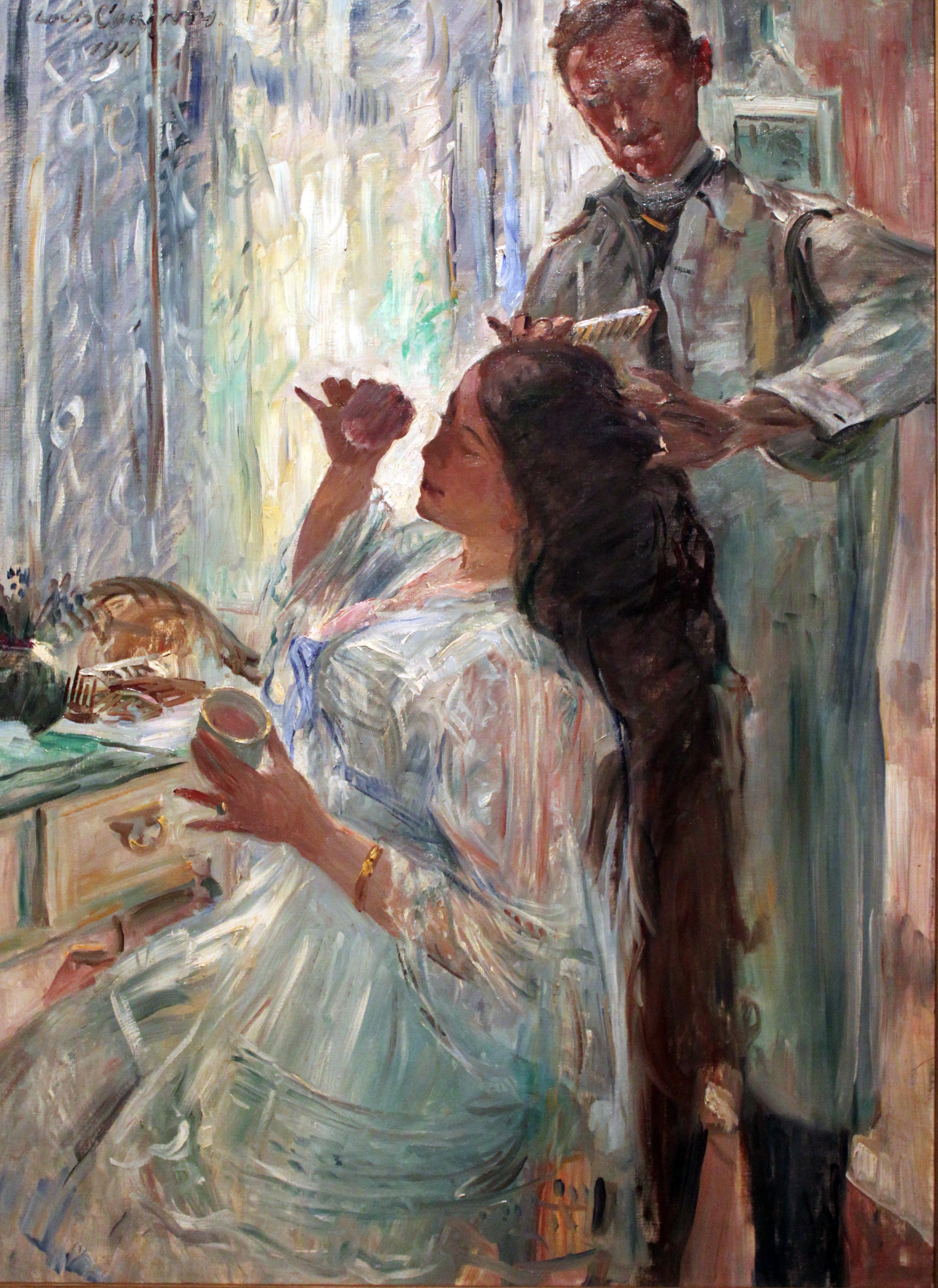 Charlotte Corinth à sa coiffeuse - Lovis Corinth