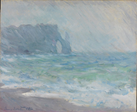 🌧️ Pioggia a Étretat – Claude Monet (1886)