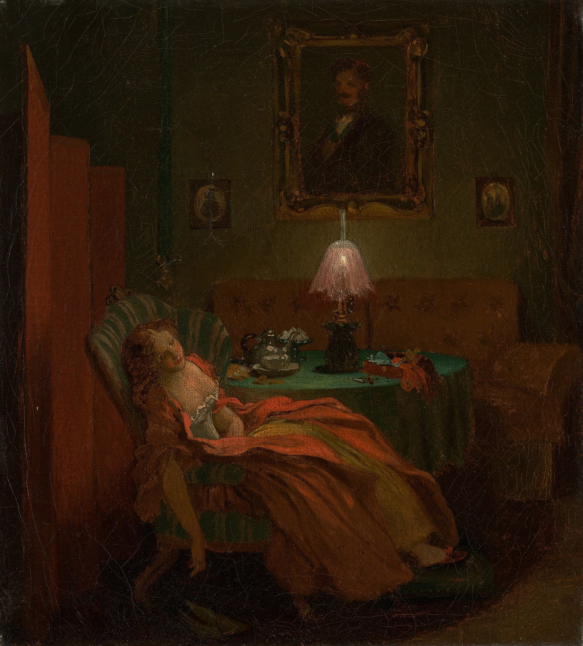 La Lecture, Josef Mánes, 1850
