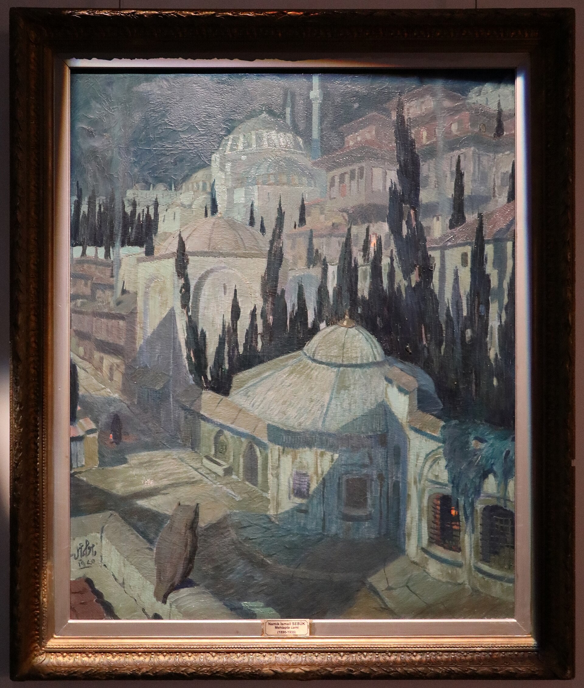 Mosquée au clair de lune — Namık İsmail, 1925, huile sur toile