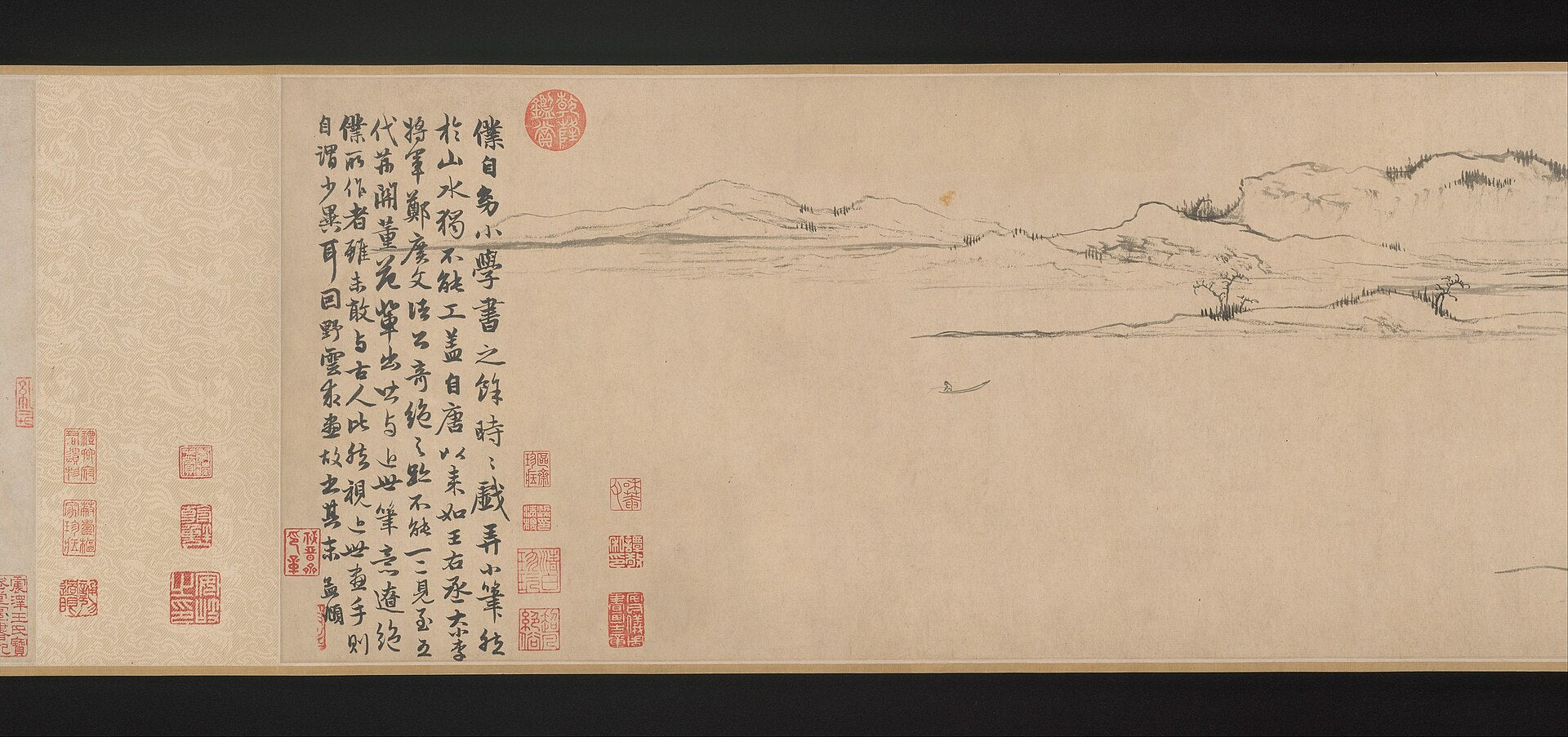 Deux Pins, distance plane, Zhao Mengfu, vers 1310 — peinture chinoise