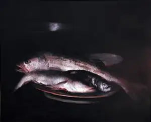 Natura morta con pesci - William Merritt Chase