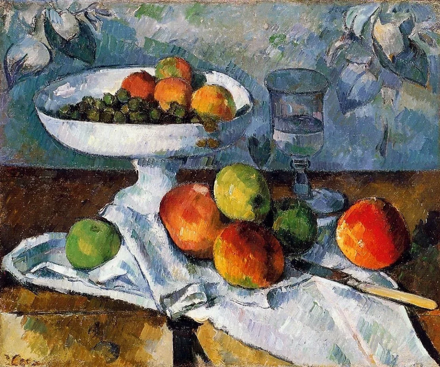 Comportiera, Vetro e Mele - Paul Cézanne