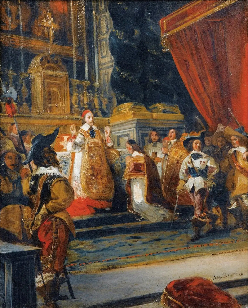Il cardinale di Richelieu che celebra la messa nella chiesa del Palazzo Reale - Eugène Delacroix