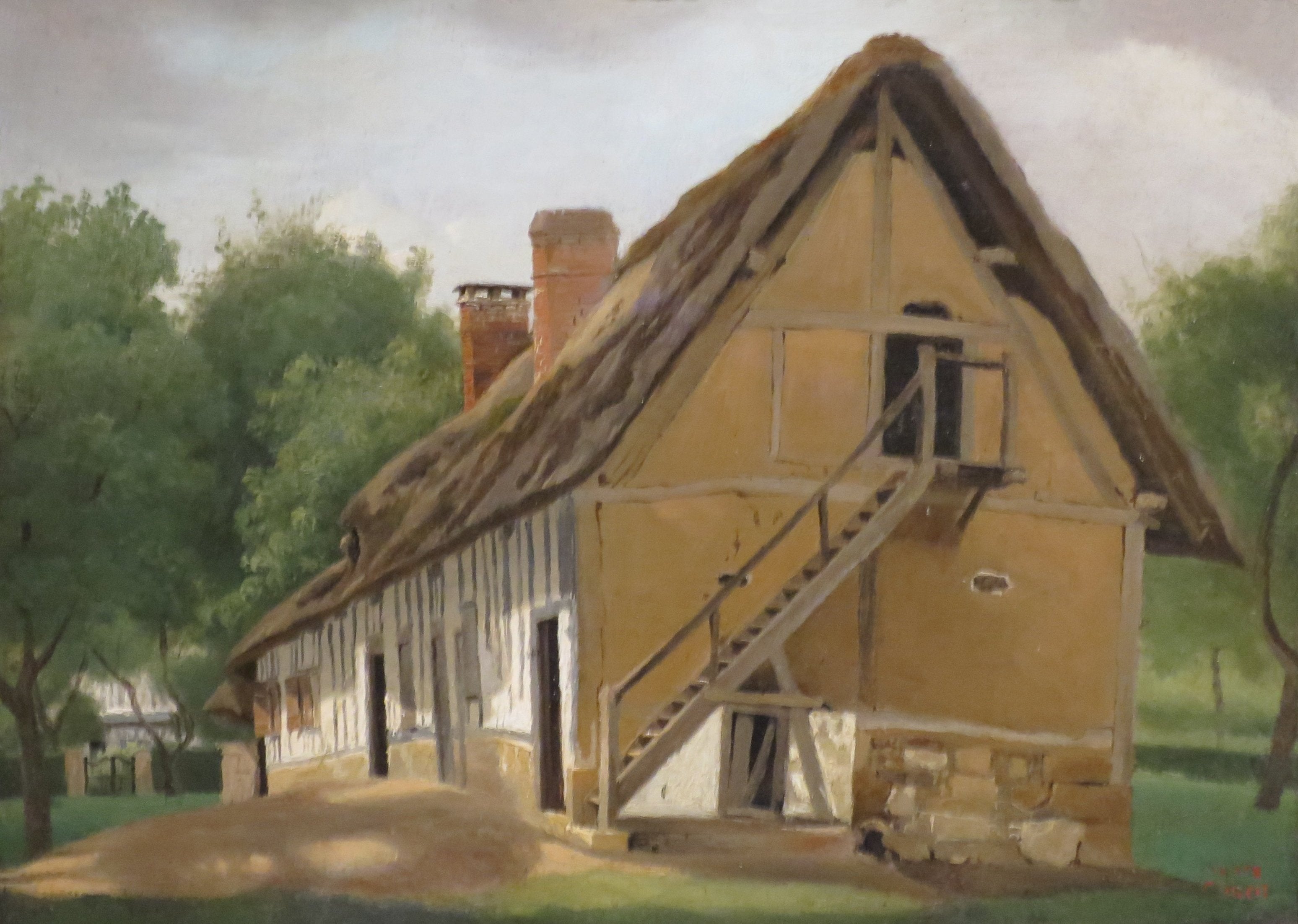 Bâtiment agricole à Bois-Guillaume, près de Rouen - Jean-Baptiste Camille Corot