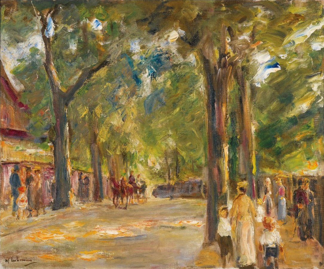 Personaggi sulla Grosse Seestrasse a Wannsee - Max Liebermann