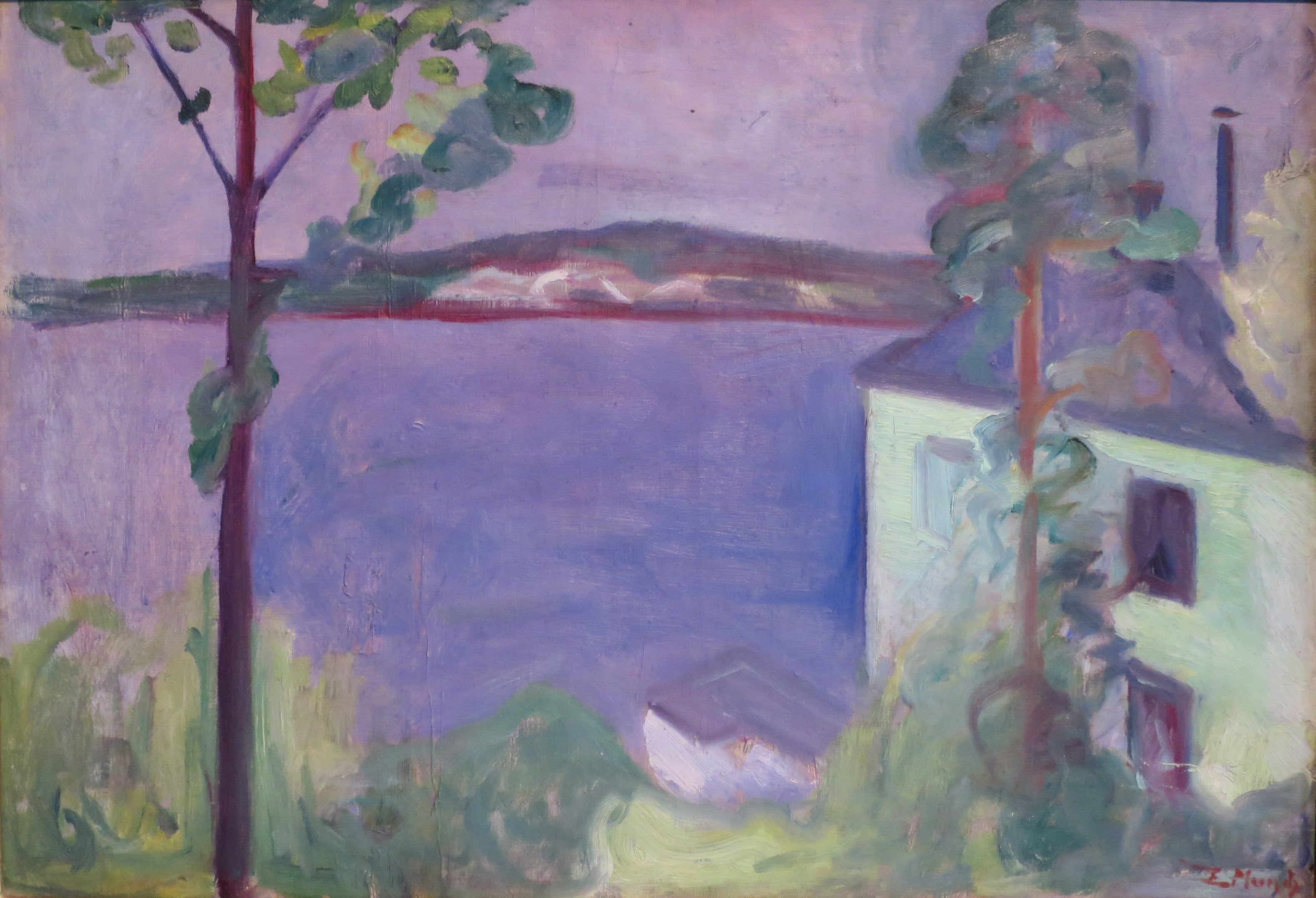 Reproduction du tableau « Paysage au clair de lune - Edvard Munch » par Alpha Reproduction en peinture à l’huile