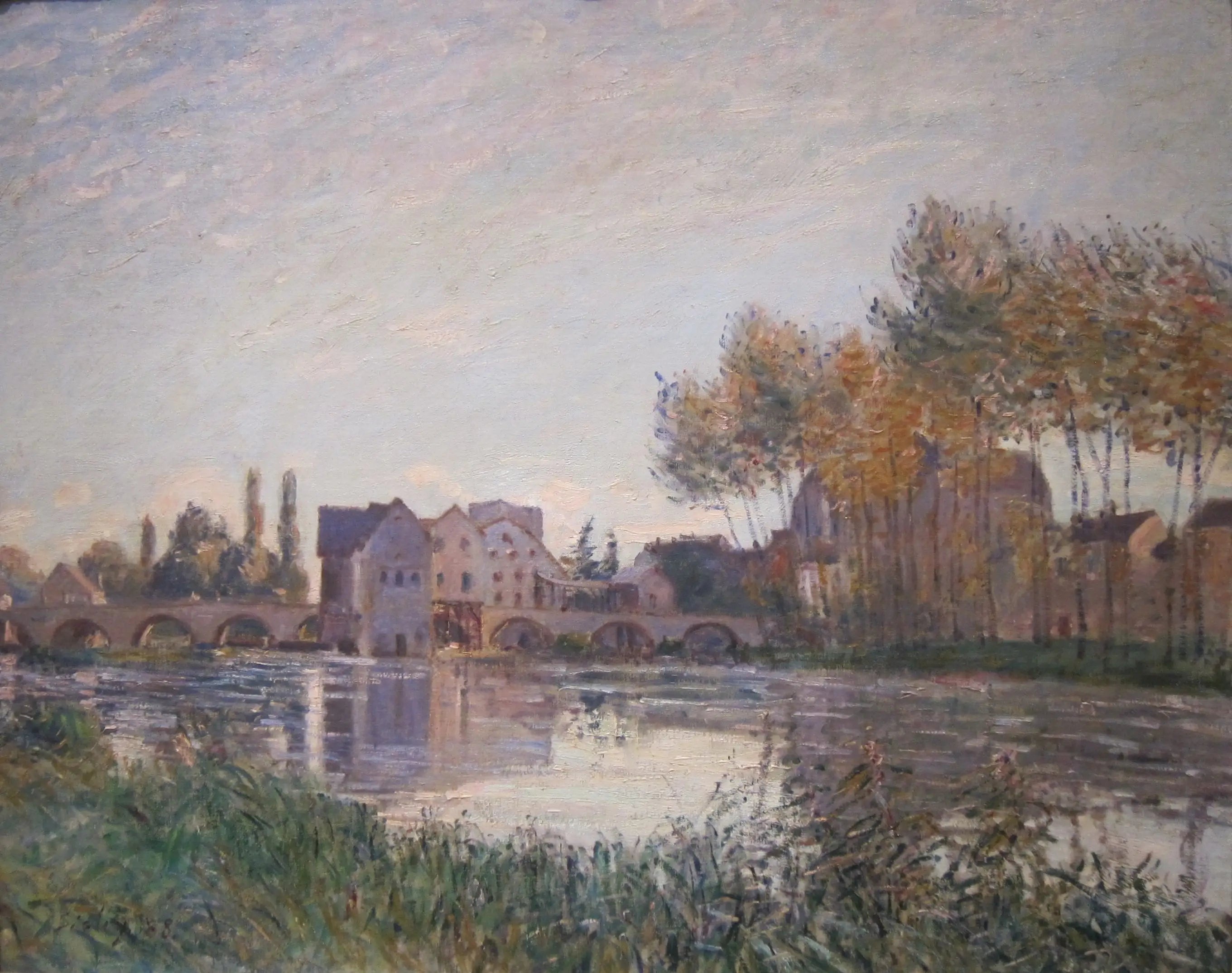 Reproduction du tableau « Moret au coucher du soleil - Alfred Sisley » par Alpha Reproduction en peinture à l’huile