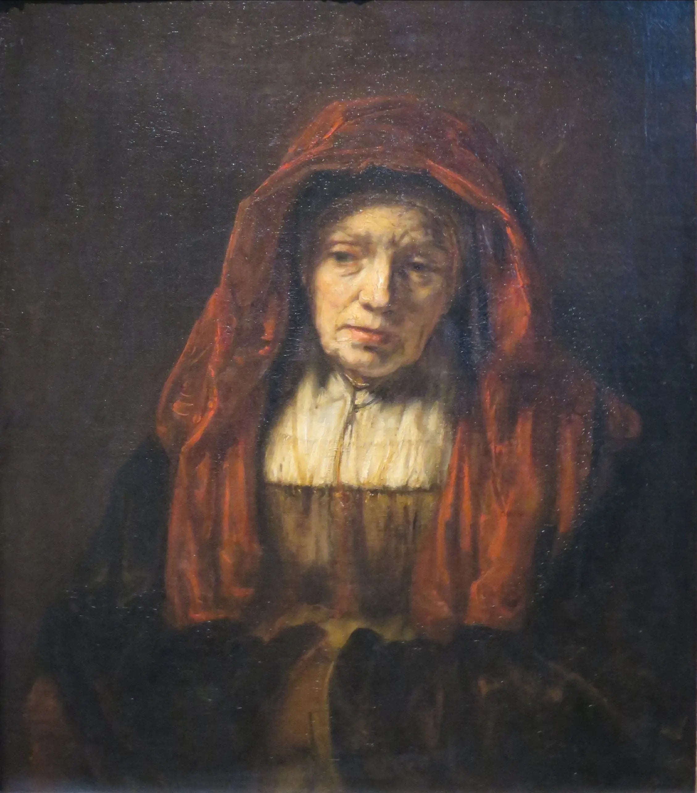 Reproduction du tableau « Portrait d'une femme âgée. - Rembrandt » par Alpha Reproduction en peinture à l’huile
